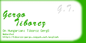 gergo tiborcz business card